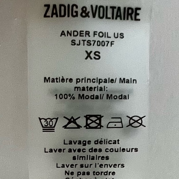 Zadig+Voltaire Ander Foil Tank in Horizon XS - Picture 4 of 4